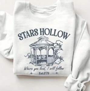 NEW Stars Hollow Gilmore Girls Graphic Sweatshirt XL White